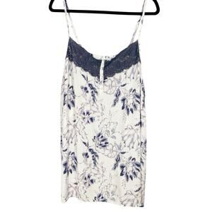 Sleep by Cacique, Size 26/28, Hazy Purple Floral Sleep Tank, Lightweight, Lace